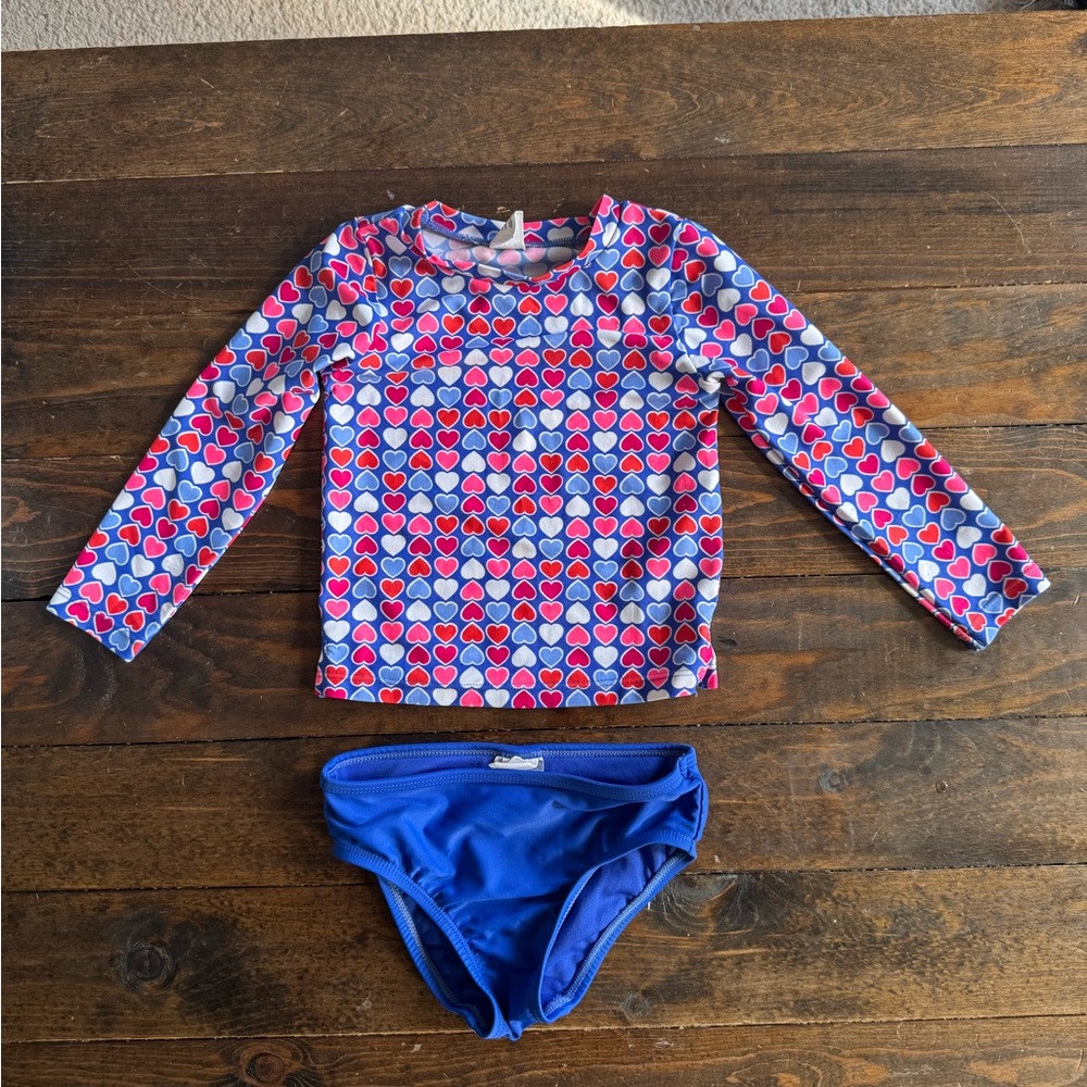 GAP Blue and Red Rashguard Swim Set